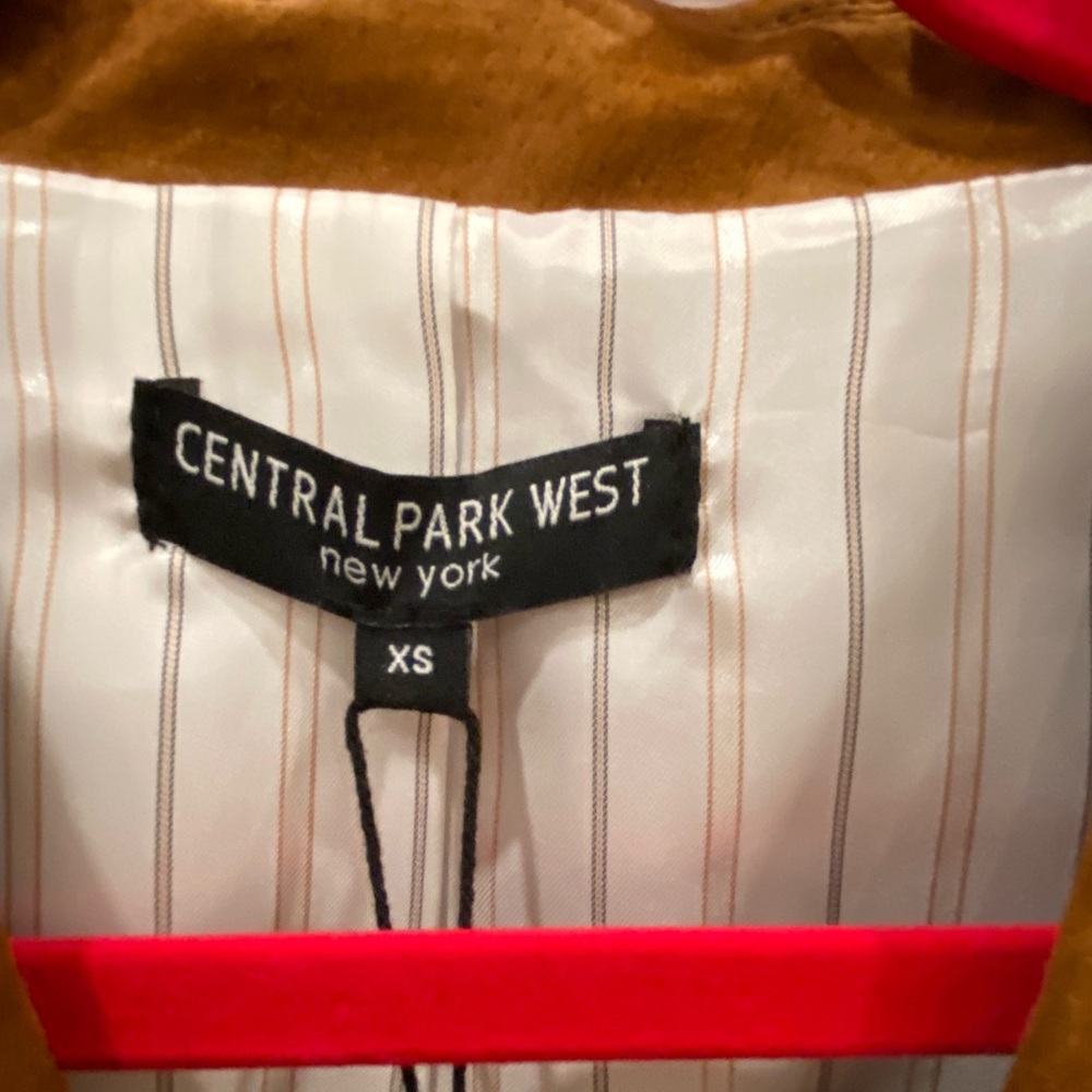 Central Park West Fringe Suede Jacket - Cognac Brown - Picture 5 of 10